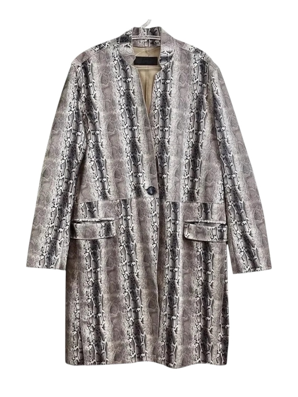 Blank NYC Anthropologie Snake Charmer Faux Suede Longline Jacket Size Small